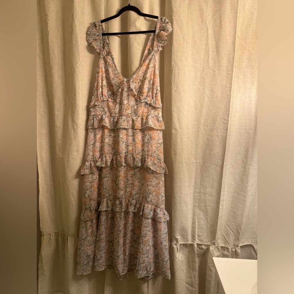 Floral Ruffle Maxi Dress